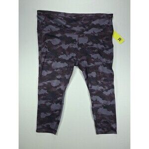 All In Motion Purple Camouflage Leggings 4X Plus Size Women Ankle Workout Pants